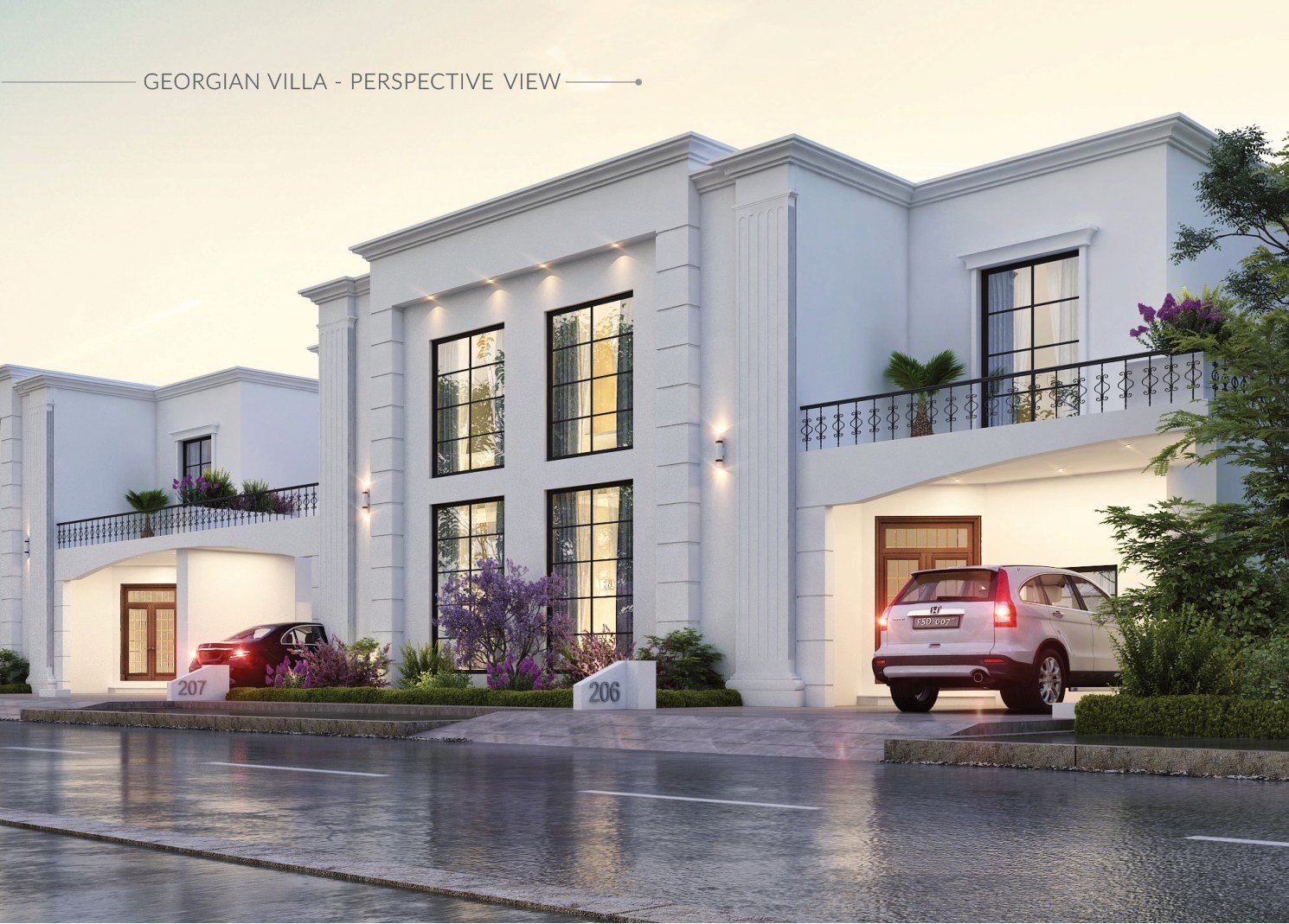 Georgian style Smart Villa at Capital Smart City Islamabad
